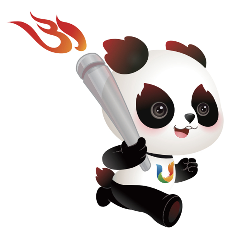 Maskot FISU Chengdu “Rong Bao”. (foto diberikan oleh Jawatankuasa Eksekutif FISU Chengdu)