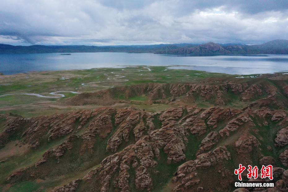 Foto Dron Lembah Batu Aneh di Qinghai