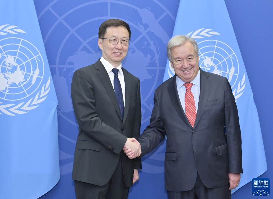 Han Zheng Bertemu Guterres, Blinken