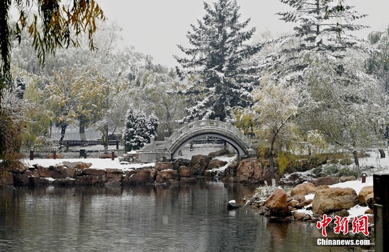 Pemandangan salji di bandar Changchun, provinsi Jilin. (China News Agency/Zhao Yao)