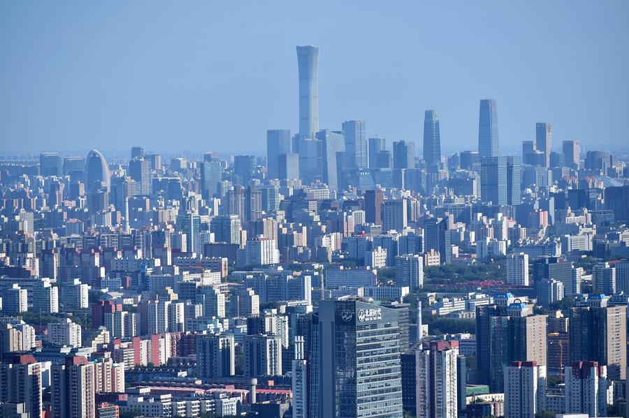 Foto yang diambil pada 9 September 2020 ini menunjukkan pemandangan bangunan pencakar langit di Daerah Perniagaan Pusat (Central Business District – CBD) Beijing, ibu negara China. (Xinhua/Chen Zhonghao)